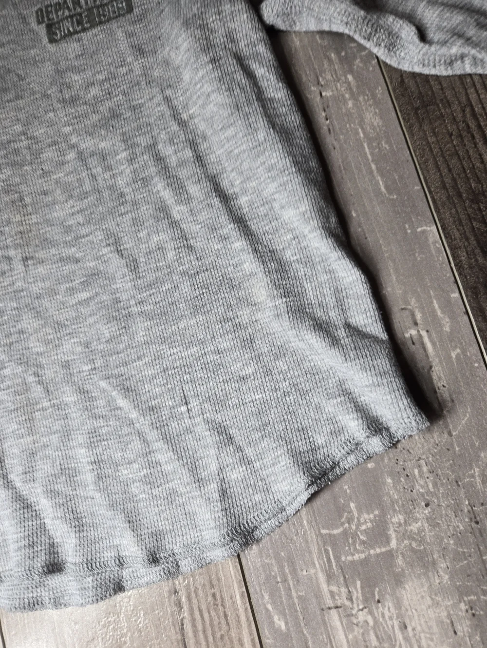 Baby Gap Gray Waffle Knit Long Sleeve Thermal Tee T-Shirt Size 4T Toddler Boy